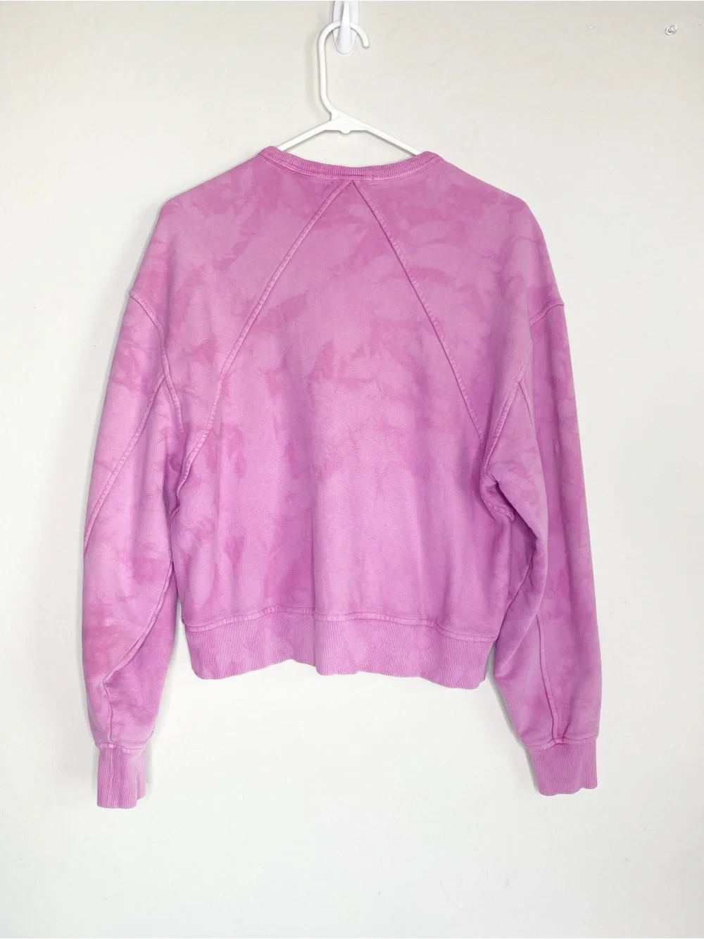 Rag & Bone City Tie Dye Terry Sweatshirt in Fuchsia Size M